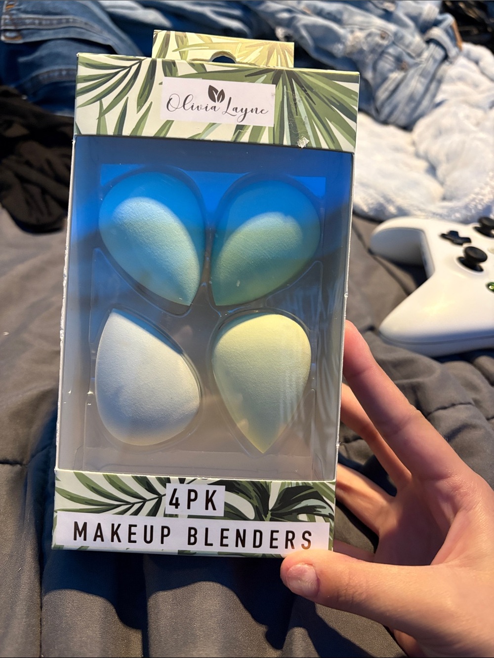 4-Pack Blue & Yellow Makeup Blenders